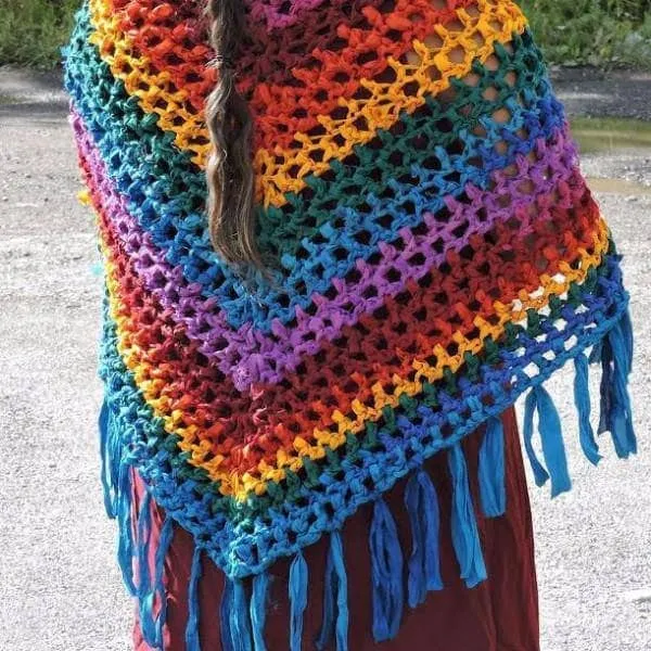 Rainbow Shawl Crochet Pattern