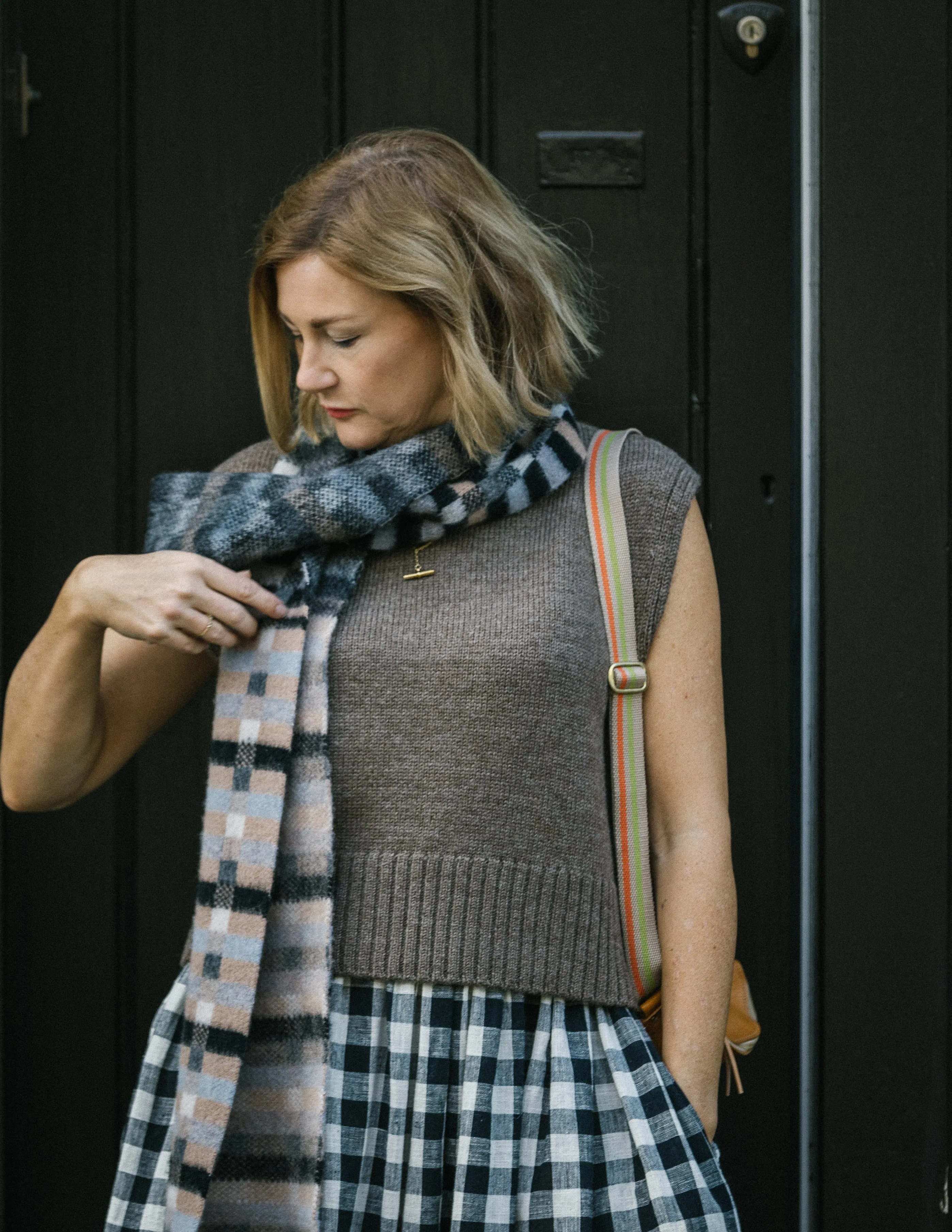 Raye Peat Knitted Vest by Elwin