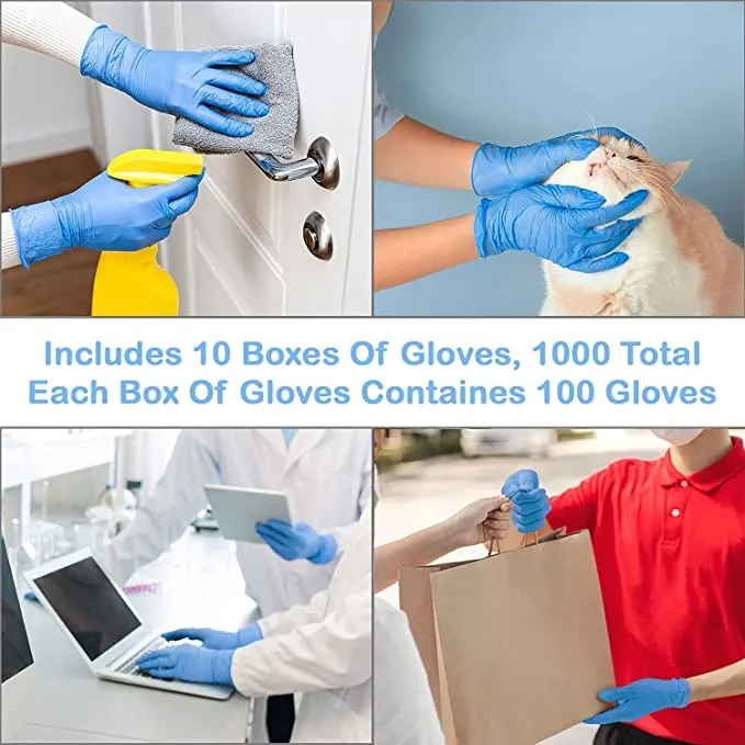 Roscoe Medical Lifeguard Powder-Free Nitrile Soft Gloves, 1000 Gloves