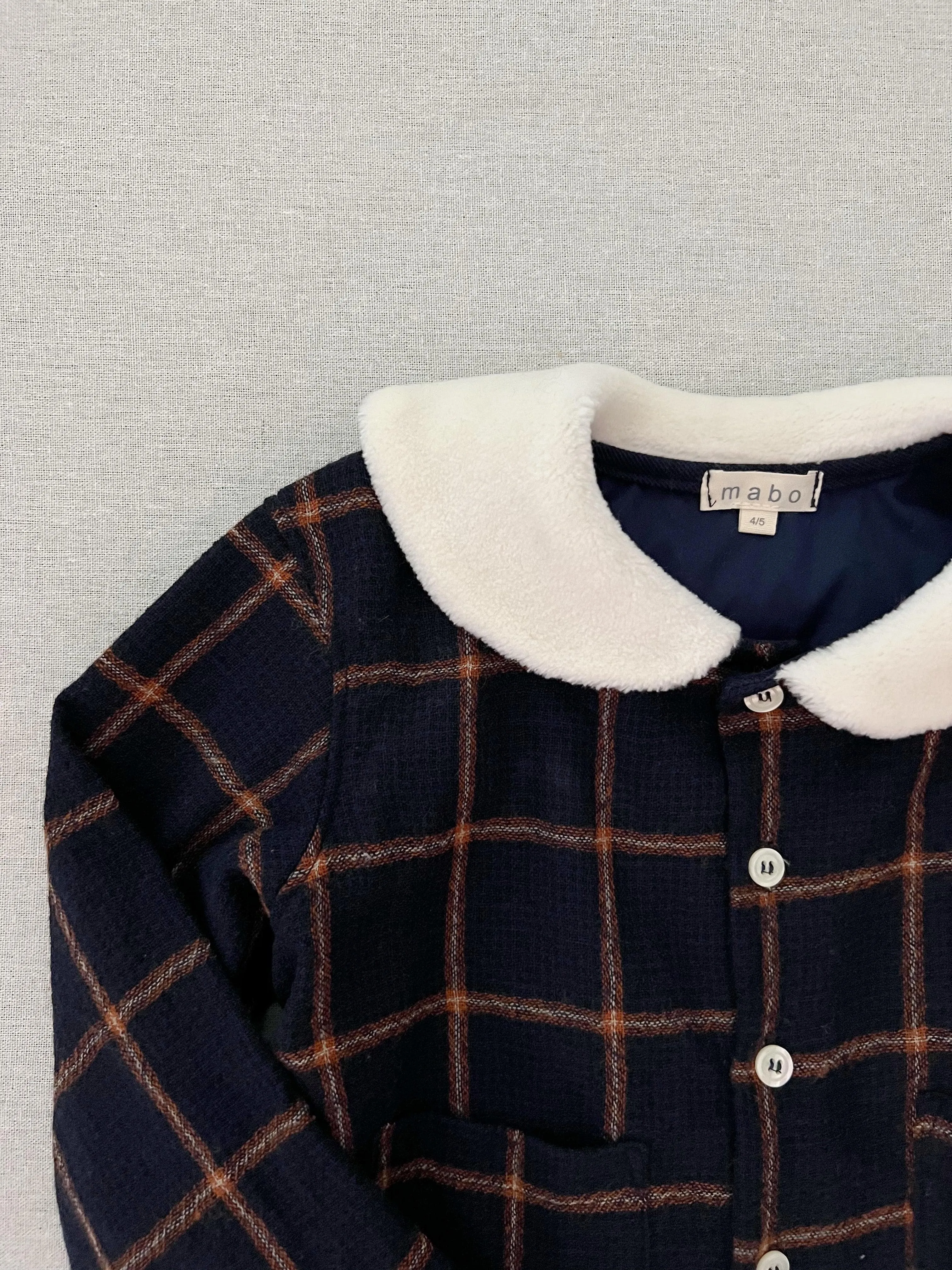 sailor jacket in wool plaid