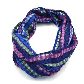 San Antonio Infinity Open Weave Scarf Blue Multi Lucias Imports