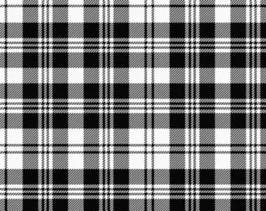 Scott Black & White Modern Light Weight Tartan Shawl