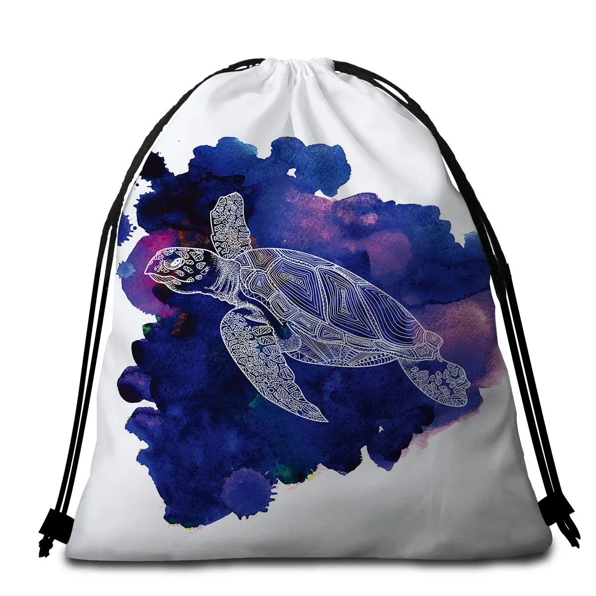 Sea Turtle Purple Towel   Backpack