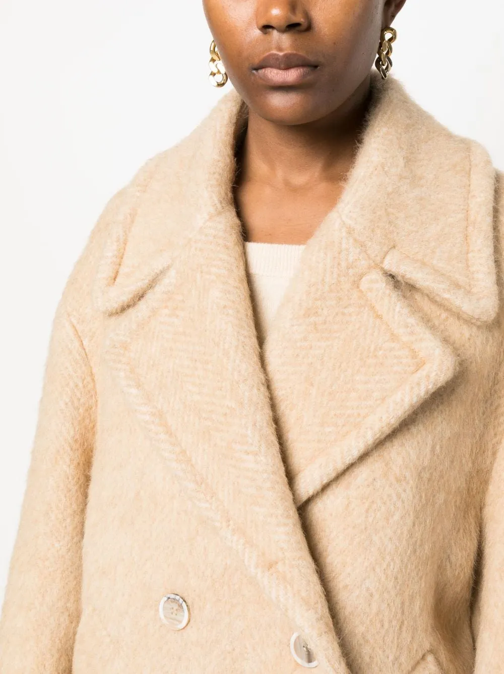 Semicouture Coats Beige