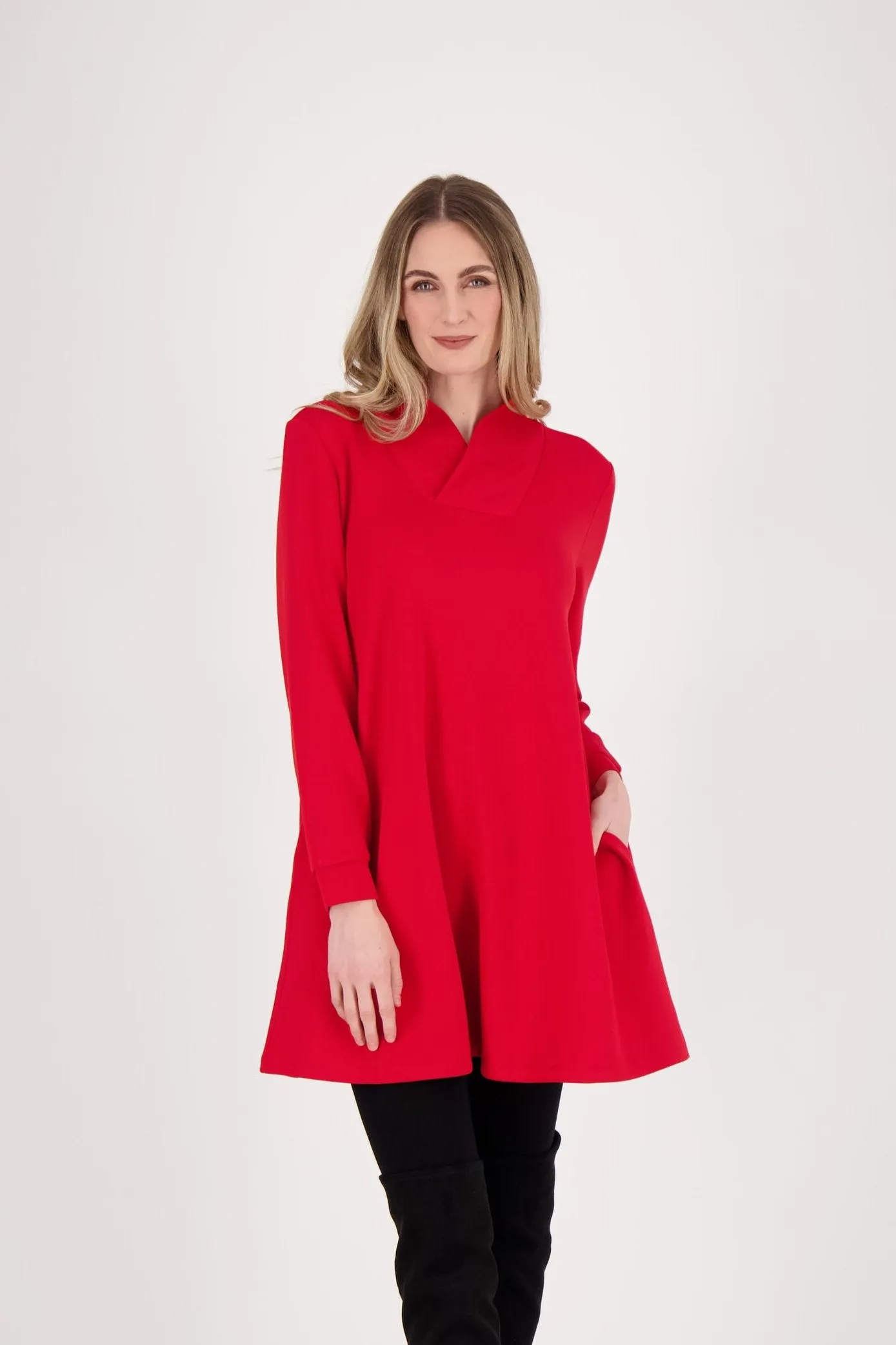 Shawl Collar Dress