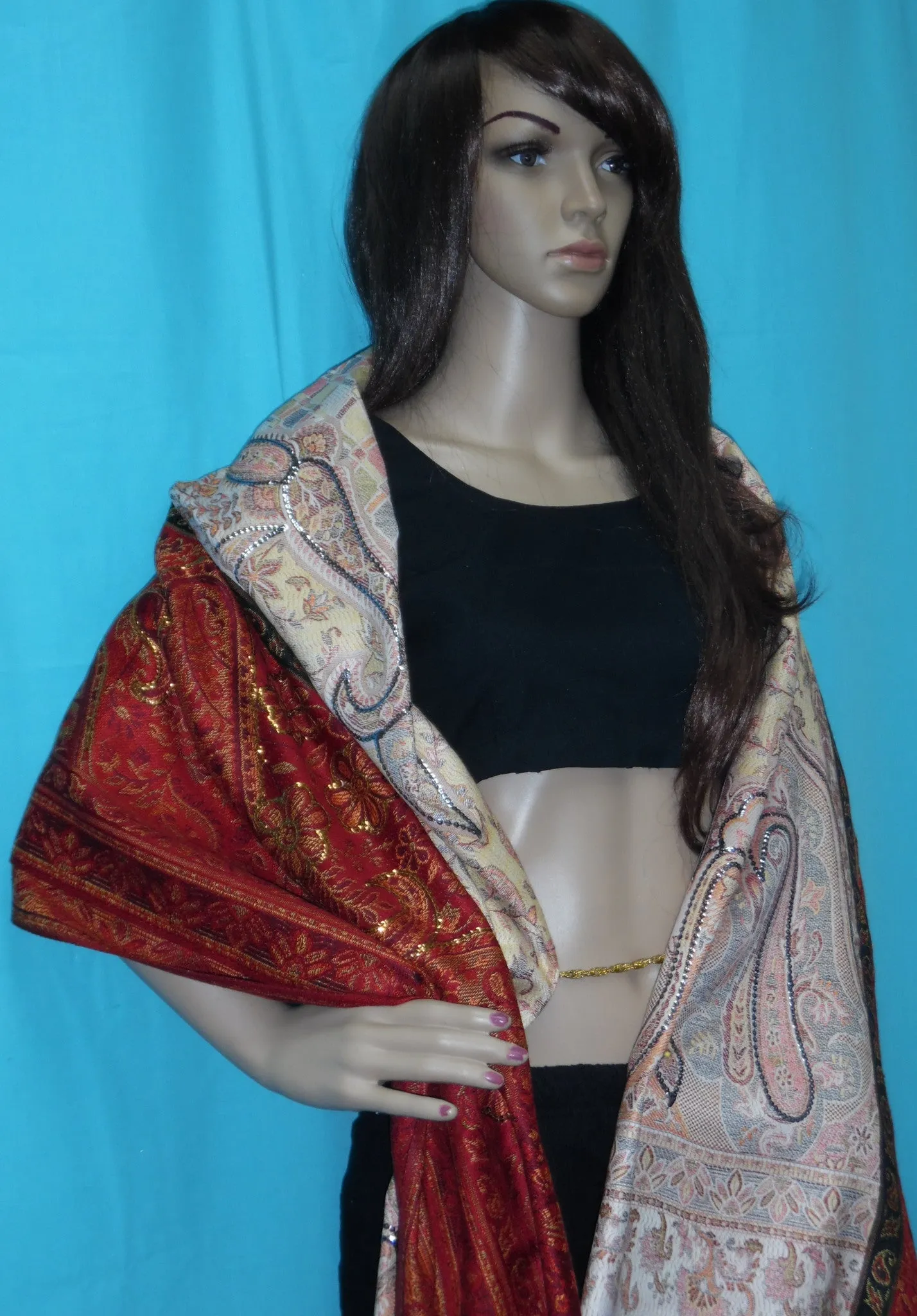 Shawl Wrap 5163 Pashmina Angora Kashmiri Wool Blend Shieno