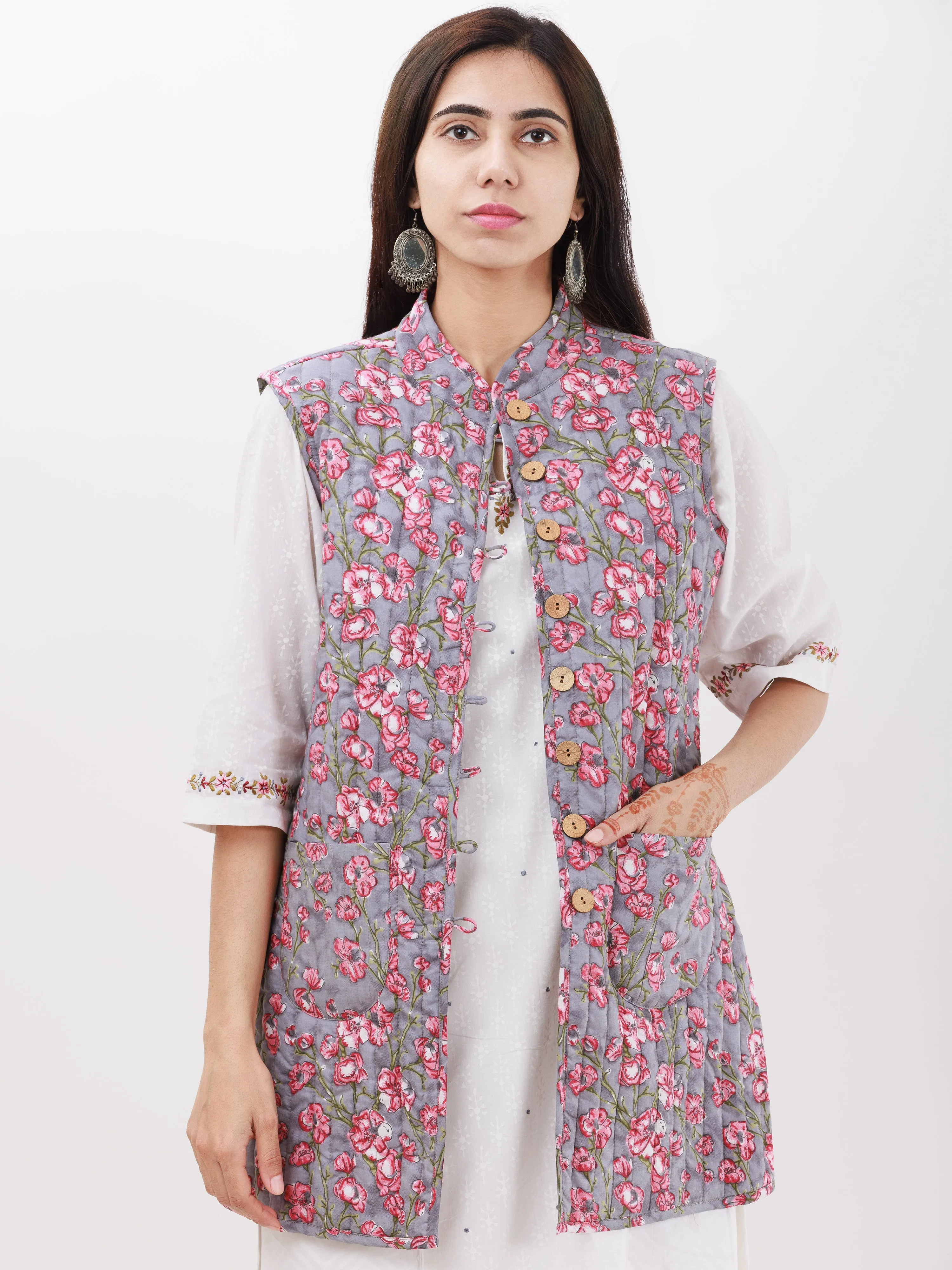 Shishir Anaysa Quilted Reversible Sleeveless Jacket