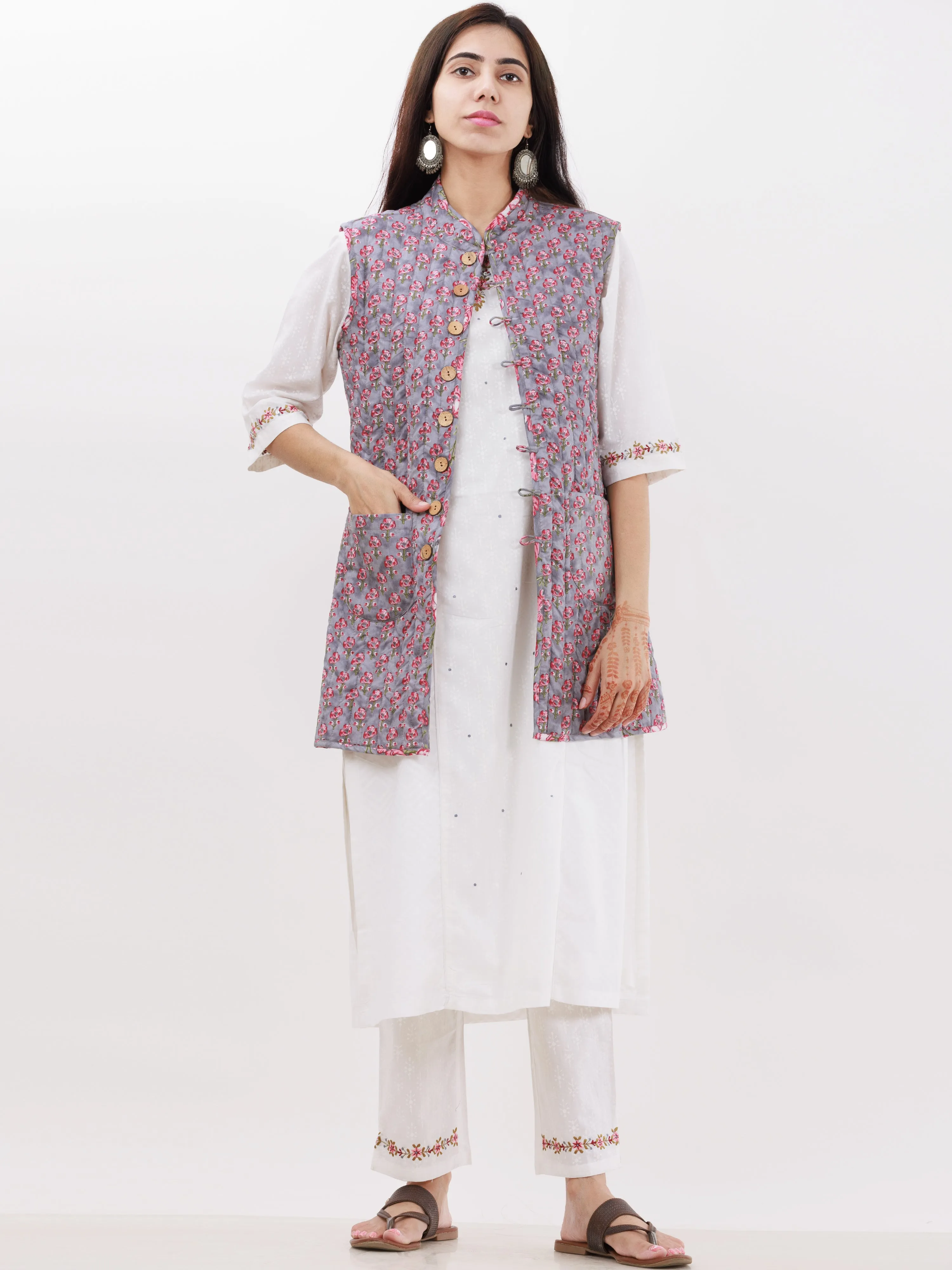 Shishir Anaysa Quilted Reversible Sleeveless Jacket