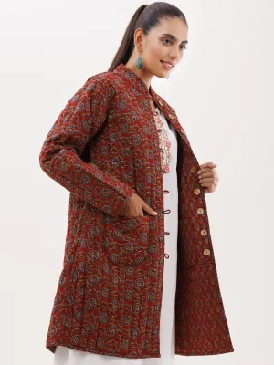 Shishir Faana Ajrakh Quilted Reversible Jacket