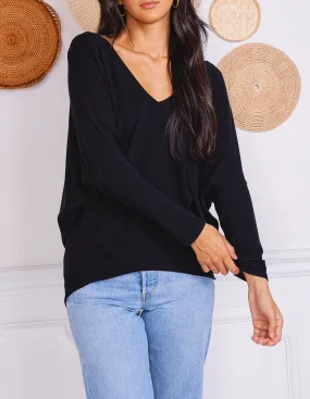 Softest V Neck Long Sleeve Dolman Top (Assorted Colors)