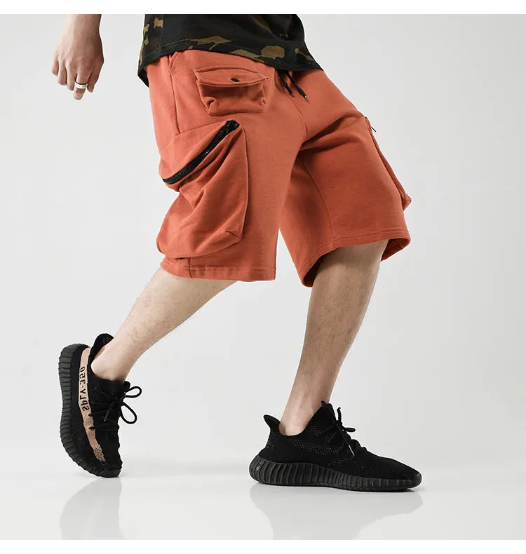 Summer Europe and America Street Hip-hop Loose Multi-Bag Tooling Pocket Pants Shorts / Sports Shorts