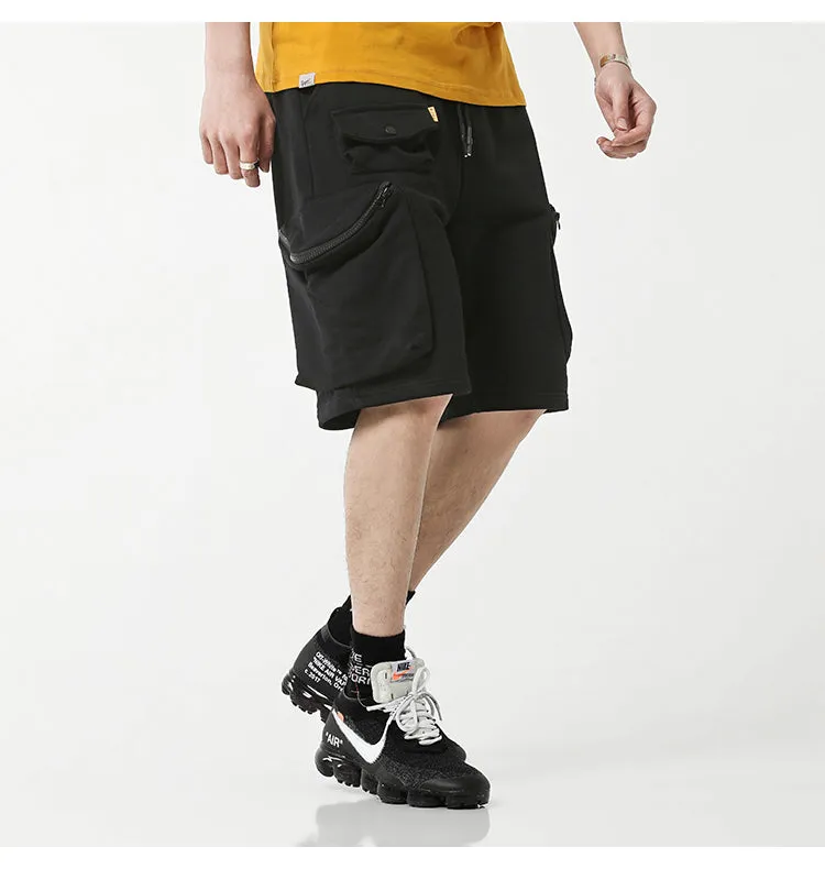 Summer Europe and America Street Hip-hop Loose Multi-Bag Tooling Pocket Pants Shorts / Sports Shorts