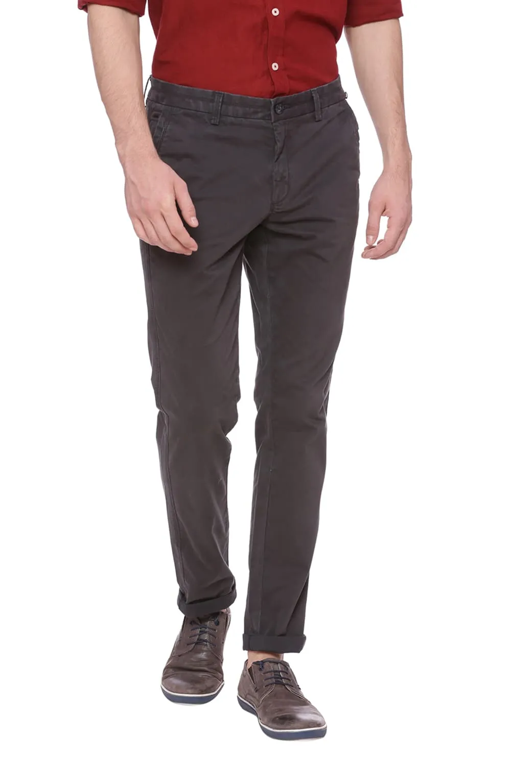 Tapered Fit Twill Stretch Trouser