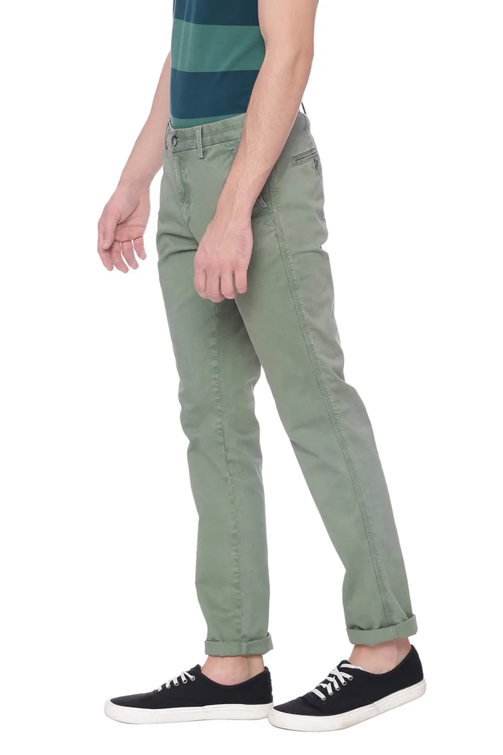 Tapered Fit Twill Stretch Trouser