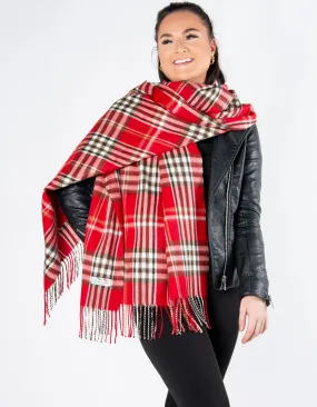 Tartan Blanket Scarf | Red