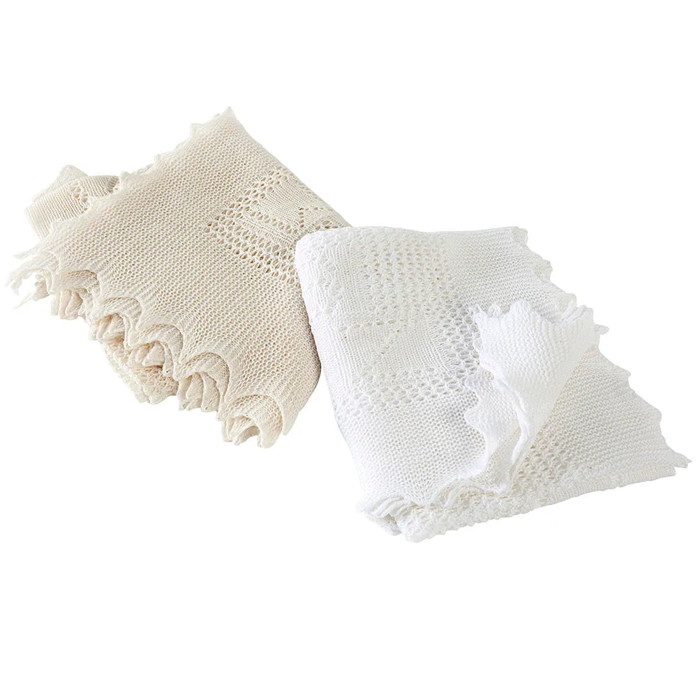 Teddy Alphabet Baby Shawl - Cream