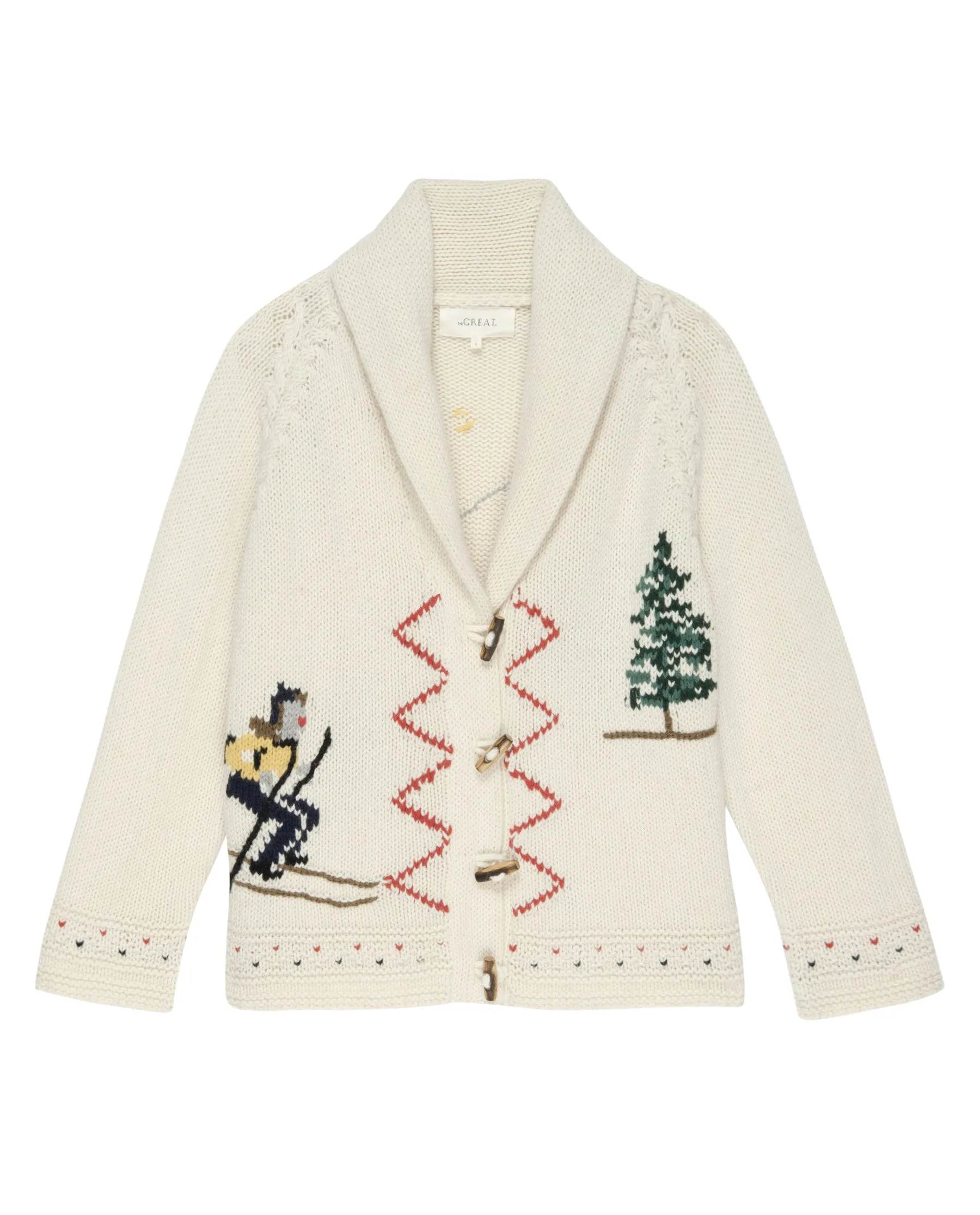 The Great - The Ski Lodge Cardigan In Cream