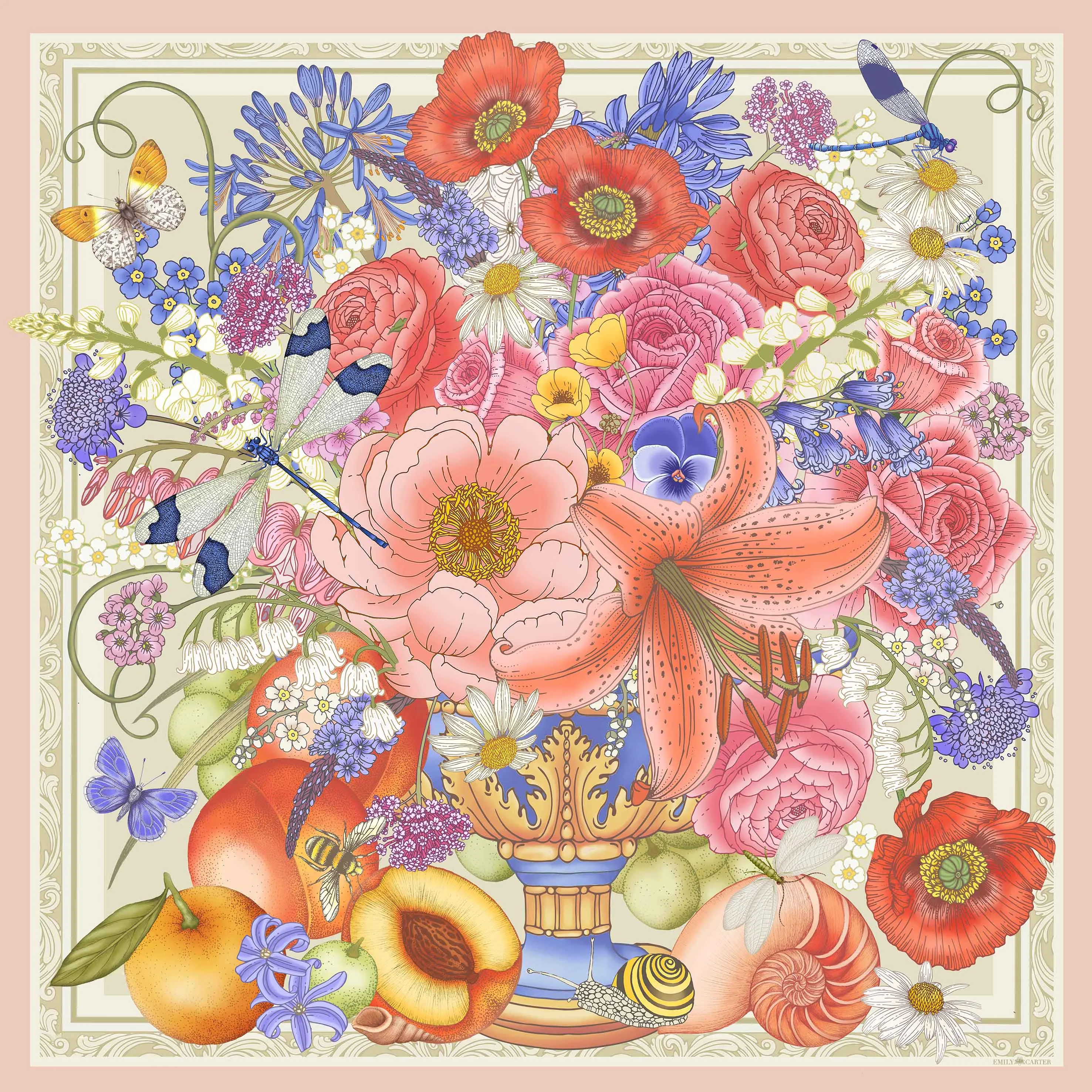 The Summer Still Life Silk Scarf | 90x90cm [Preorder]