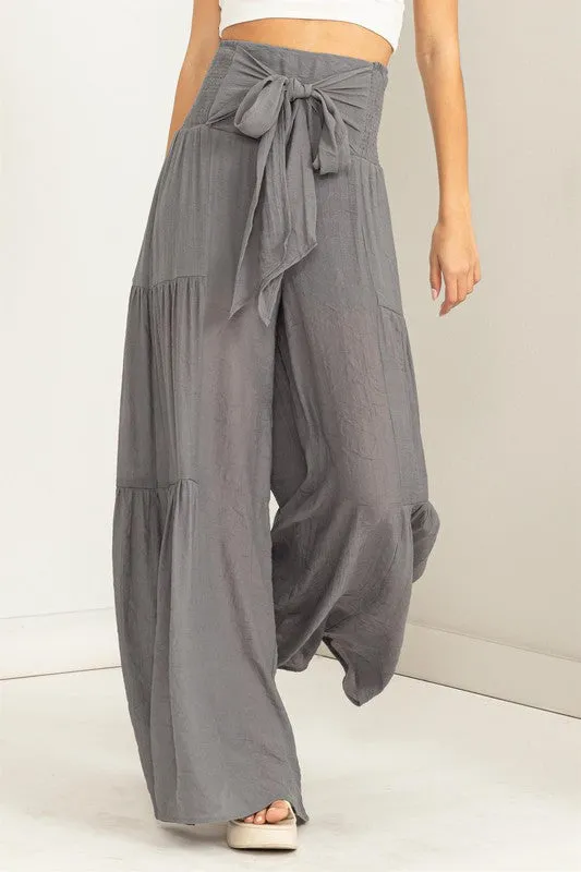 Tiered Wide Leg Pant