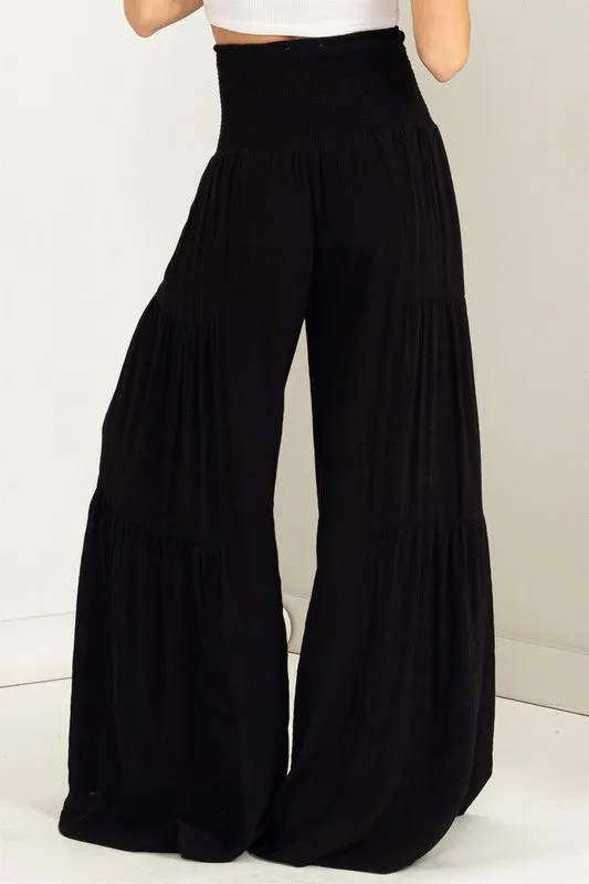 Tiered Wide Leg Pant