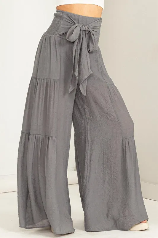 Tiered Wide Leg Pant