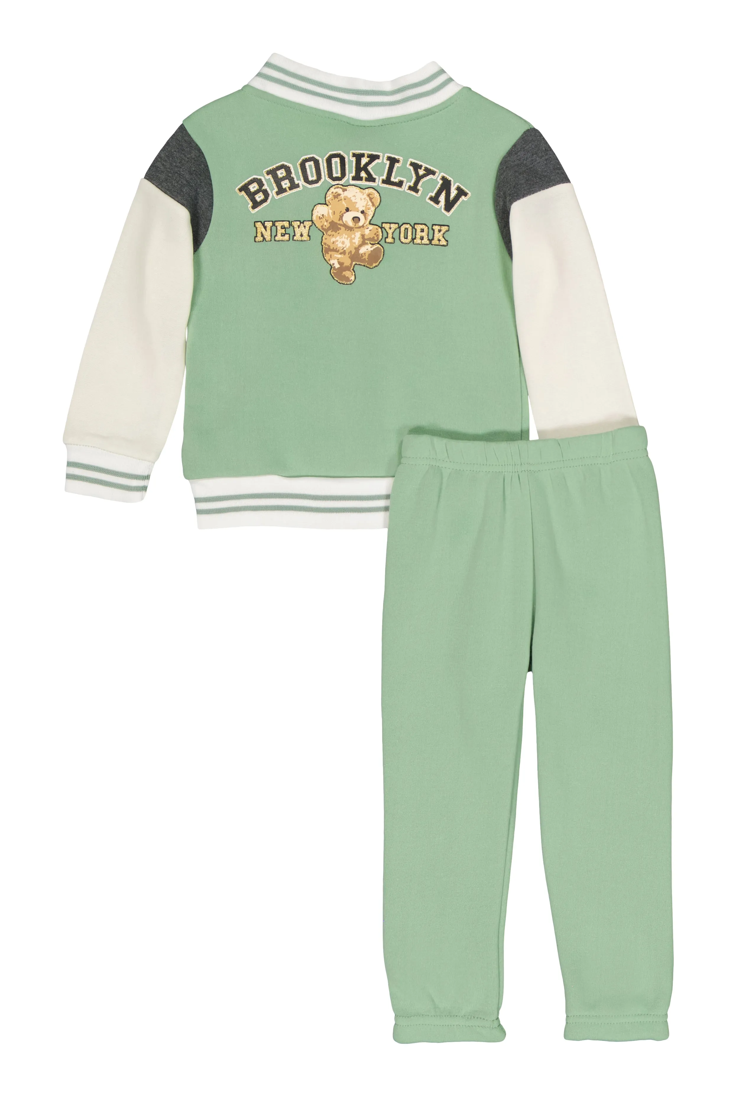 Toddler Girls 98 Brooklyn New York Bear Jacket and Sweatpants