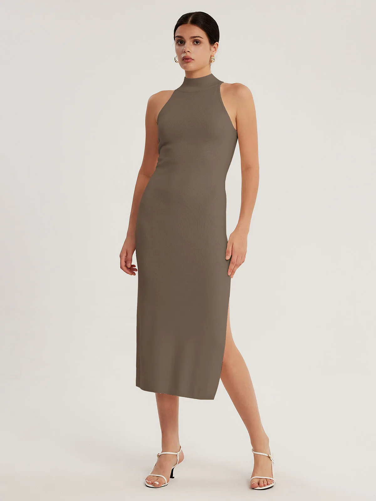 Turtleneck Halterneck Dress