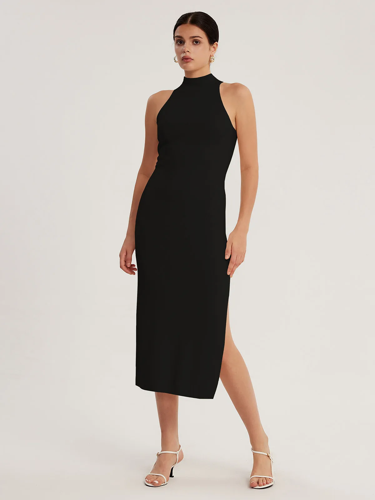 Turtleneck Halterneck Dress