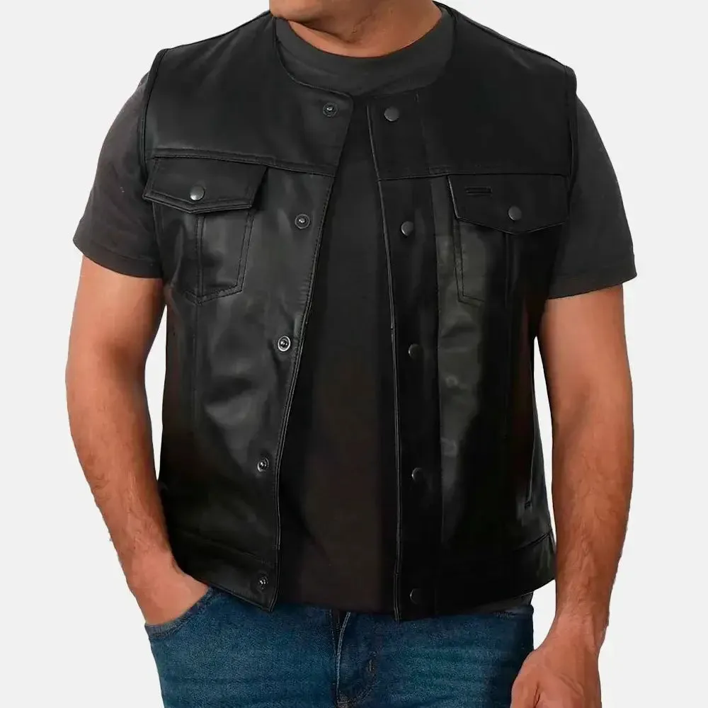 Urbanite Western Mens Leather Vest