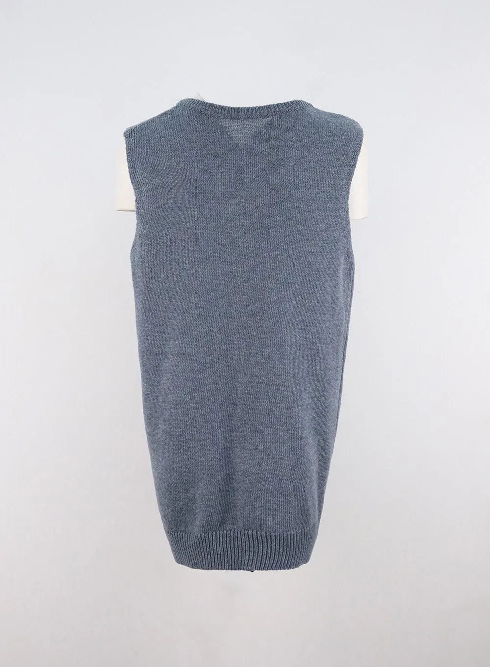 V-Neck Sleeveless Sweater Dress OO312