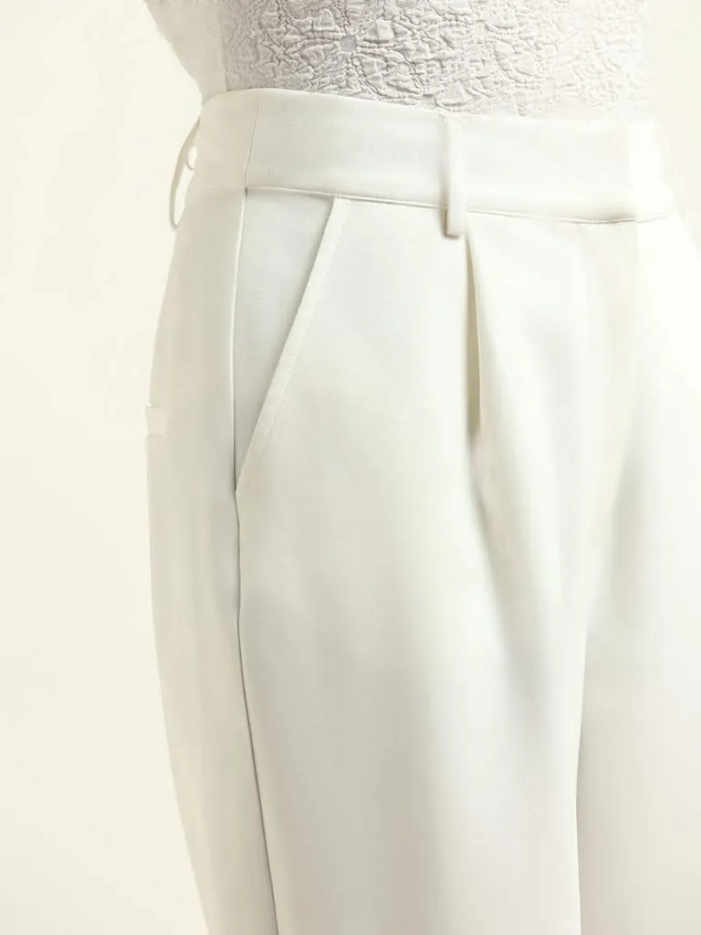 Wardrobe Plain White Trousers