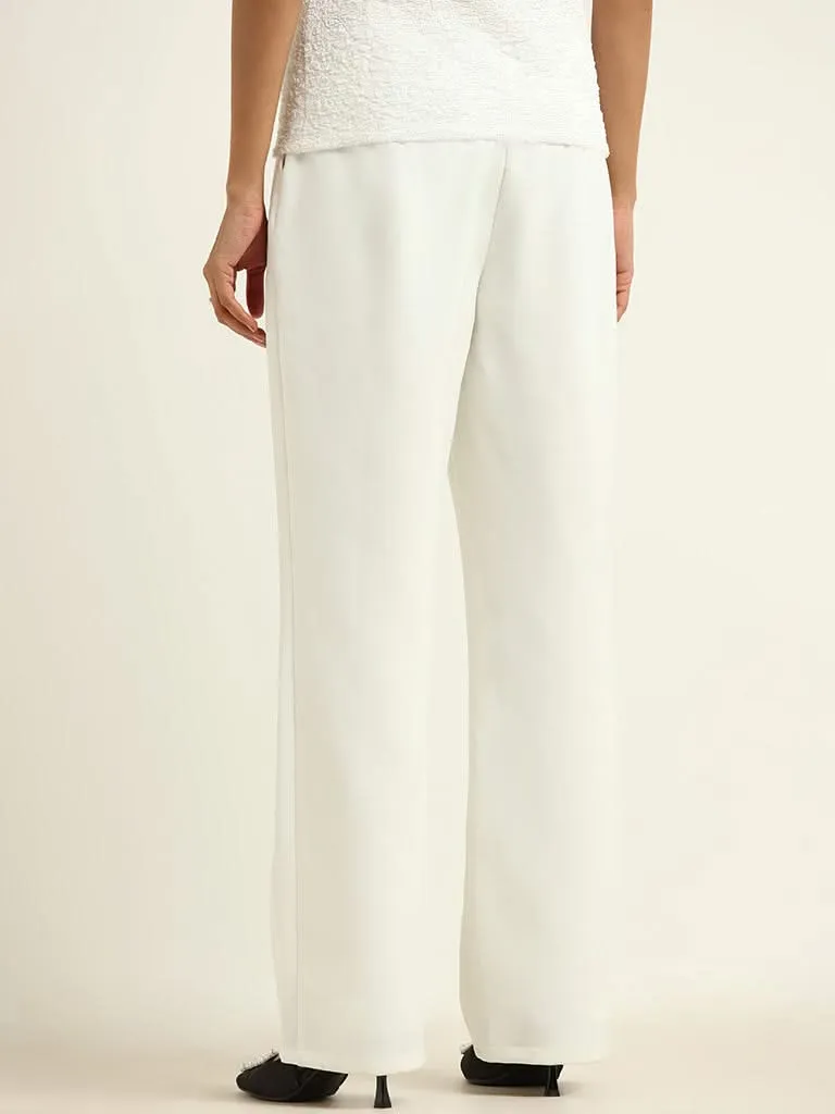 Wardrobe Plain White Trousers