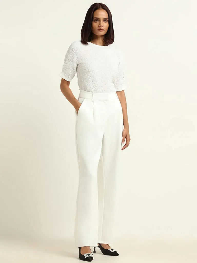 Wardrobe Plain White Trousers