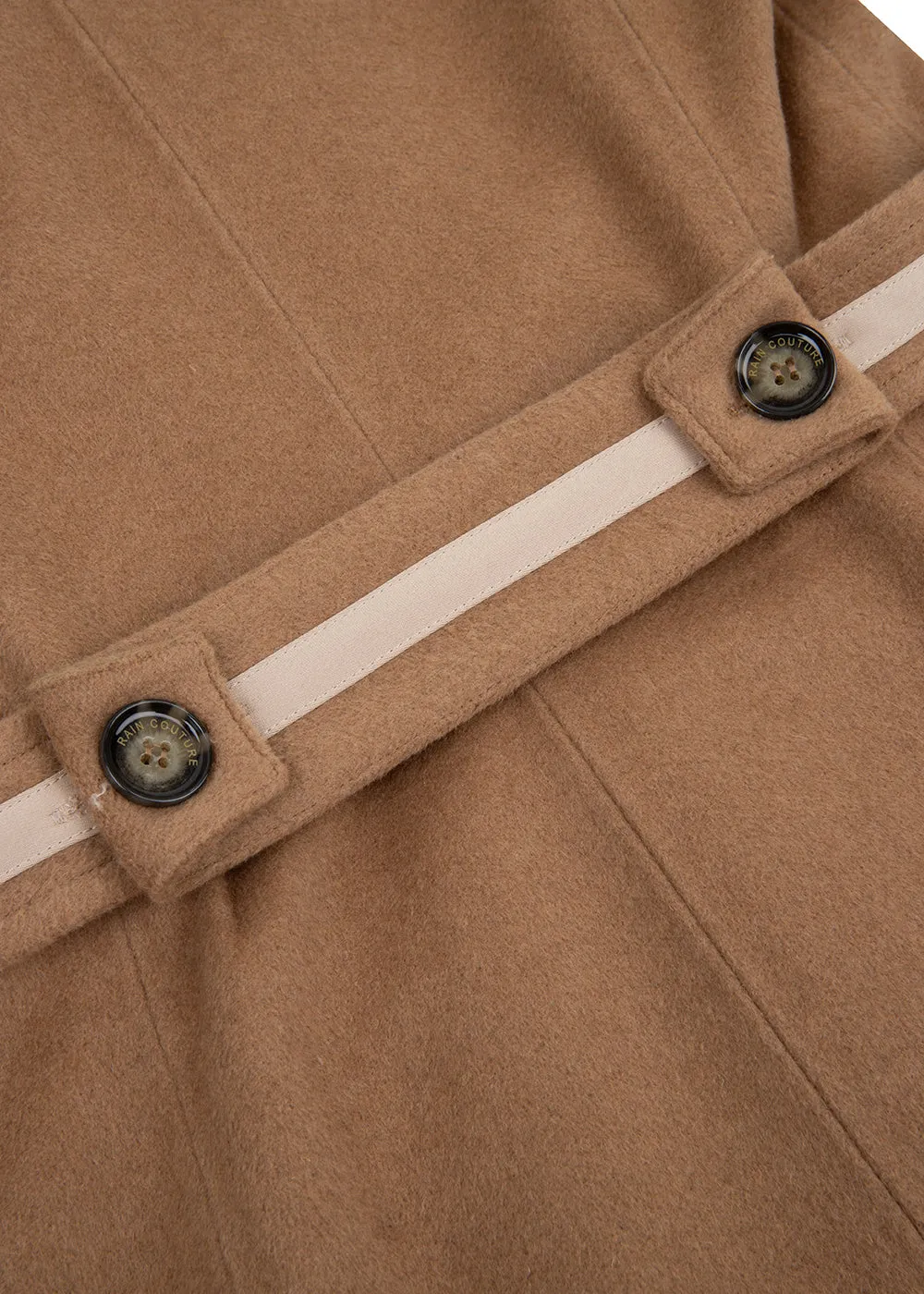 Waterproof Double Breasted Trench Wool - Soft Camel