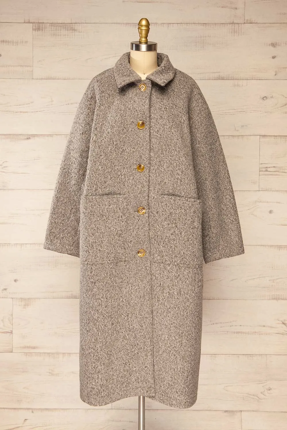 Wayward Grey | Long Coat w/ Large Pockets