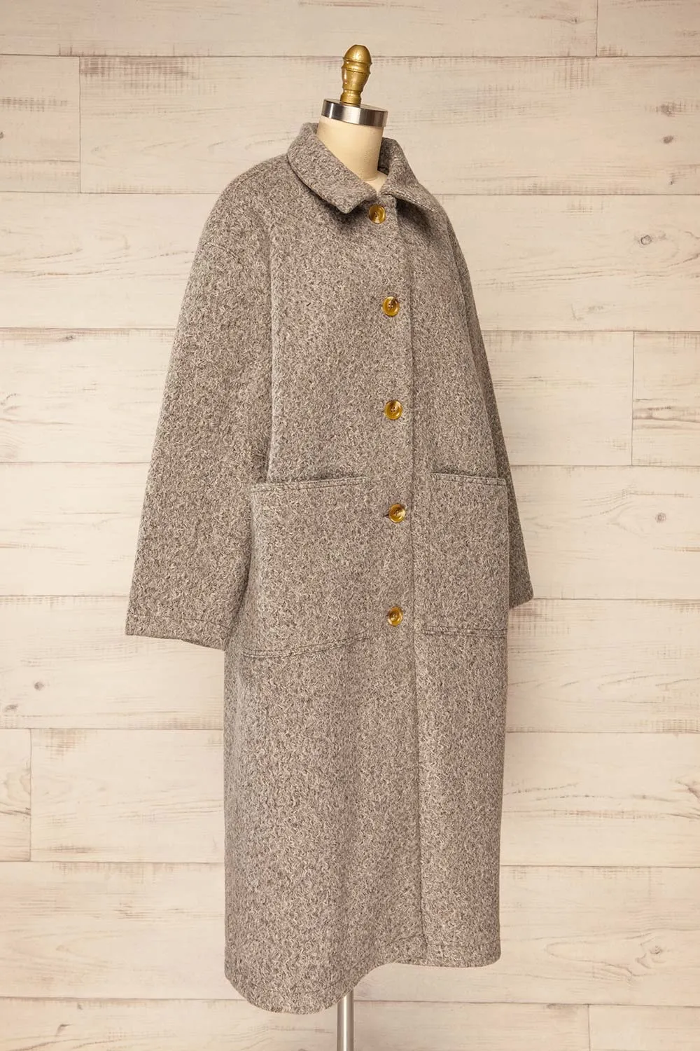 Wayward Grey | Long Coat w/ Large Pockets