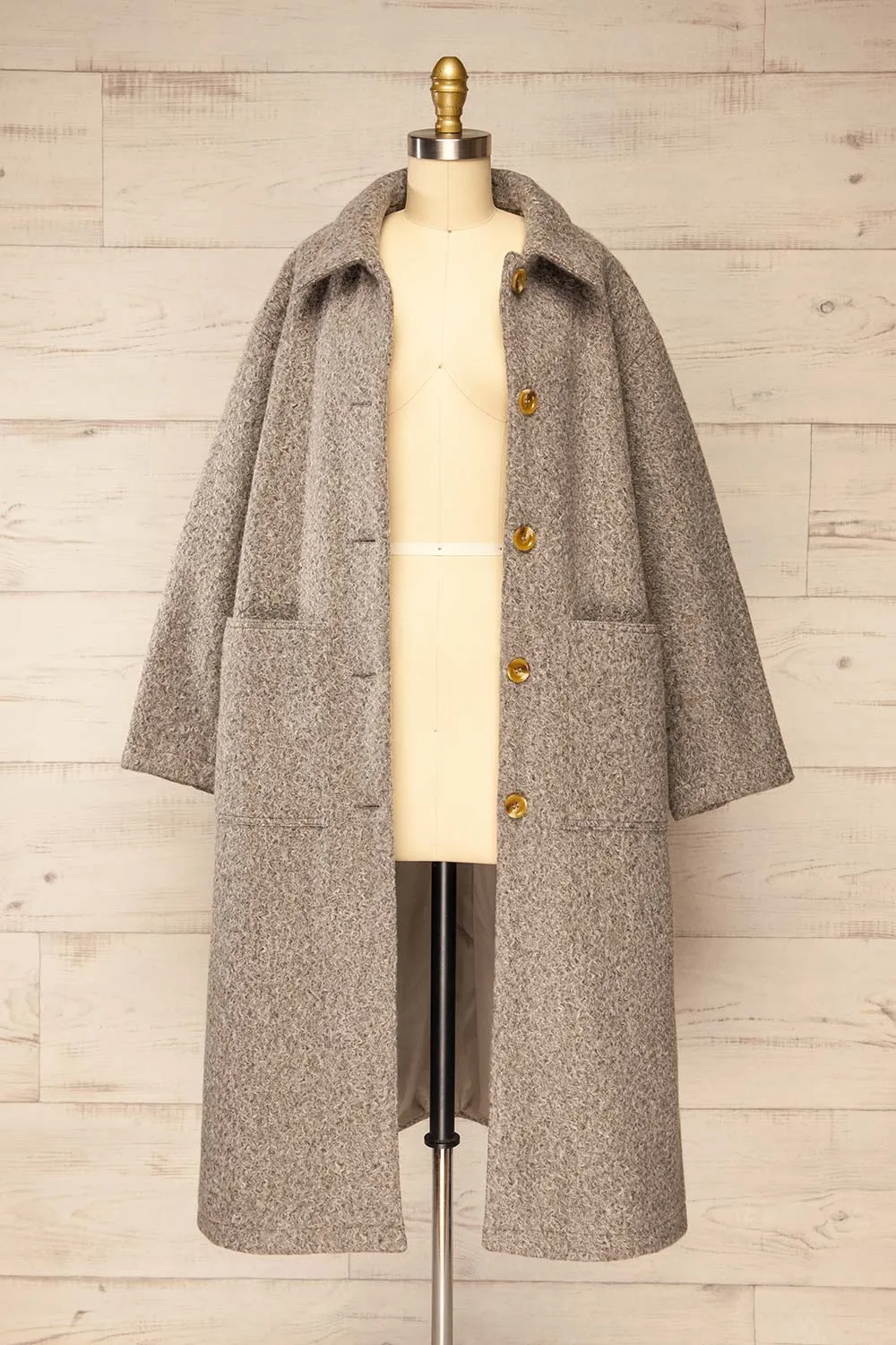 Wayward Grey | Long Coat w/ Large Pockets