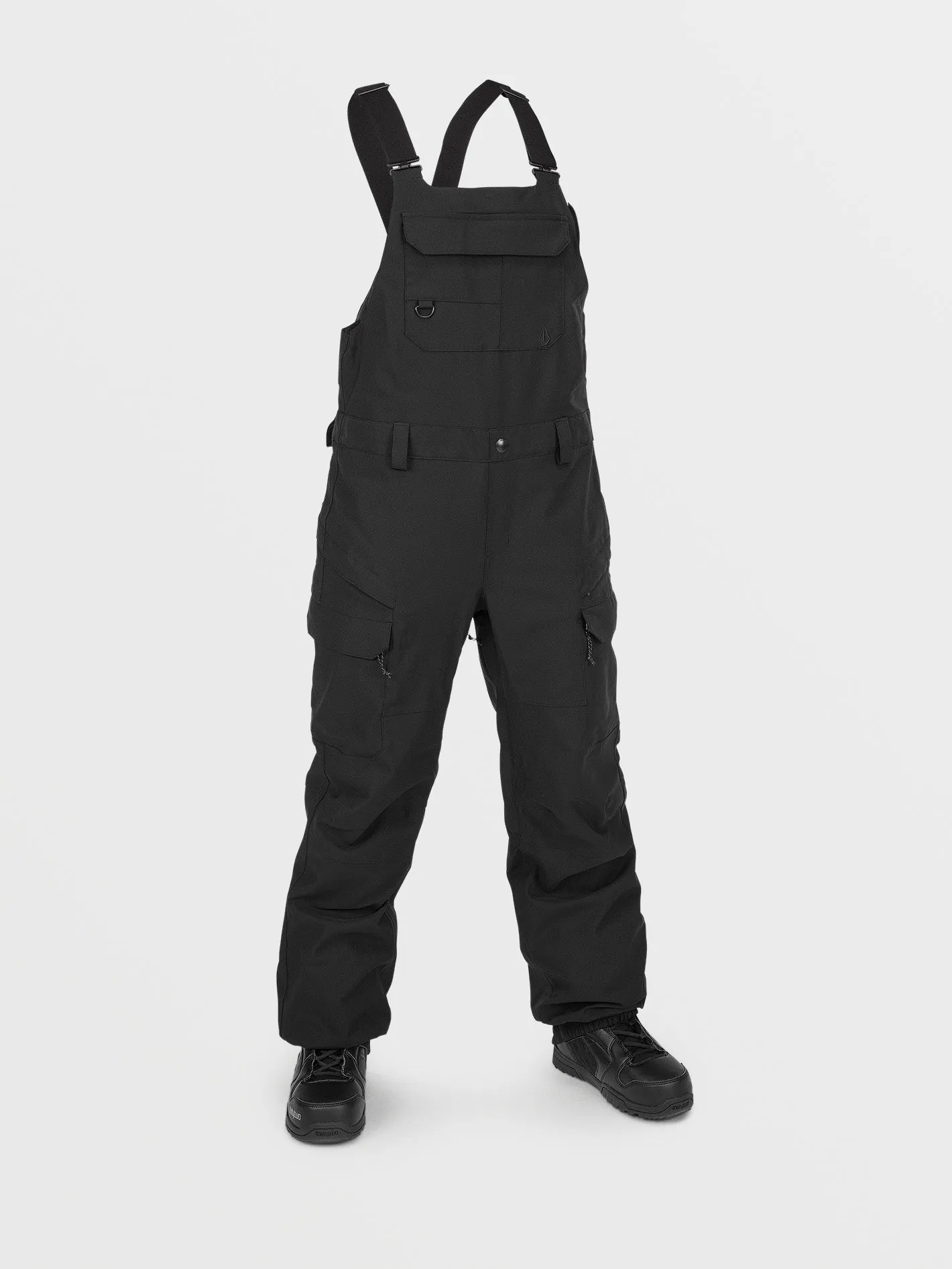 Womens Creston 3D Stretch Bib Overalls - Black