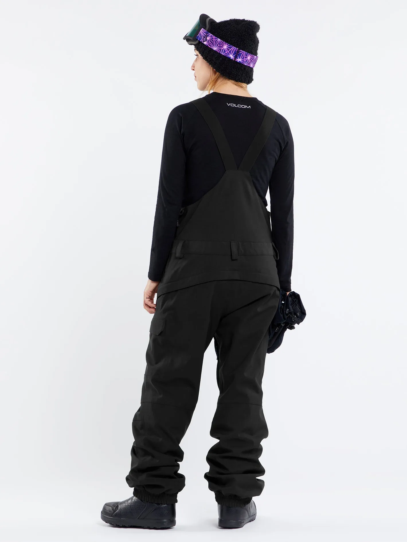 Womens Creston 3D Stretch Bib Overalls - Black