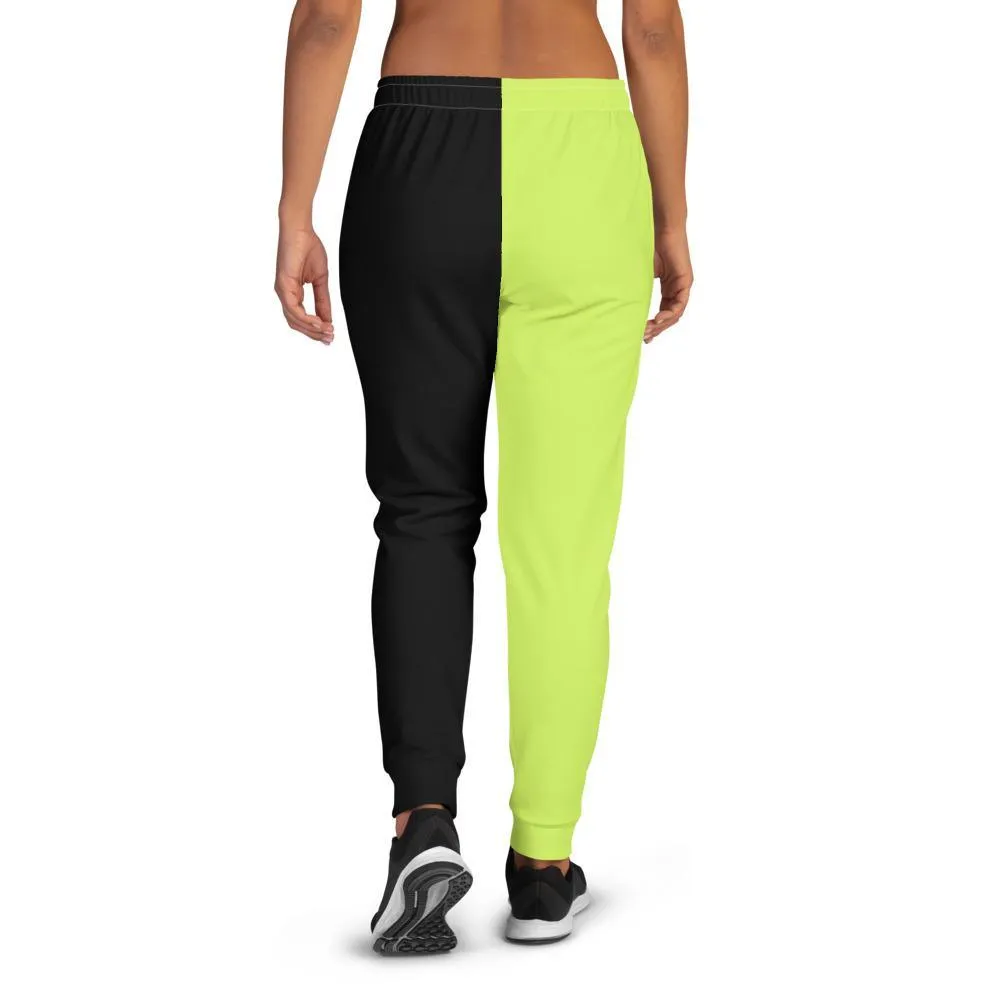 Women's Joggers, Mint and Black Two-Tone Style