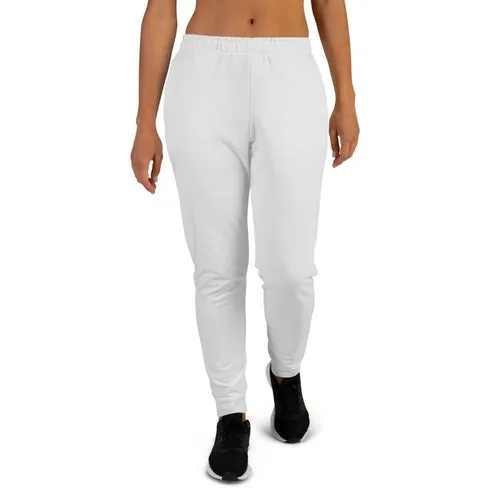 Women's Joggers, Solid Light Grey