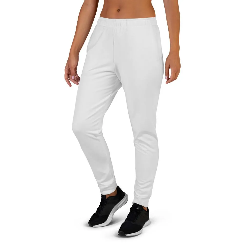 Women's Joggers, Solid Light Grey