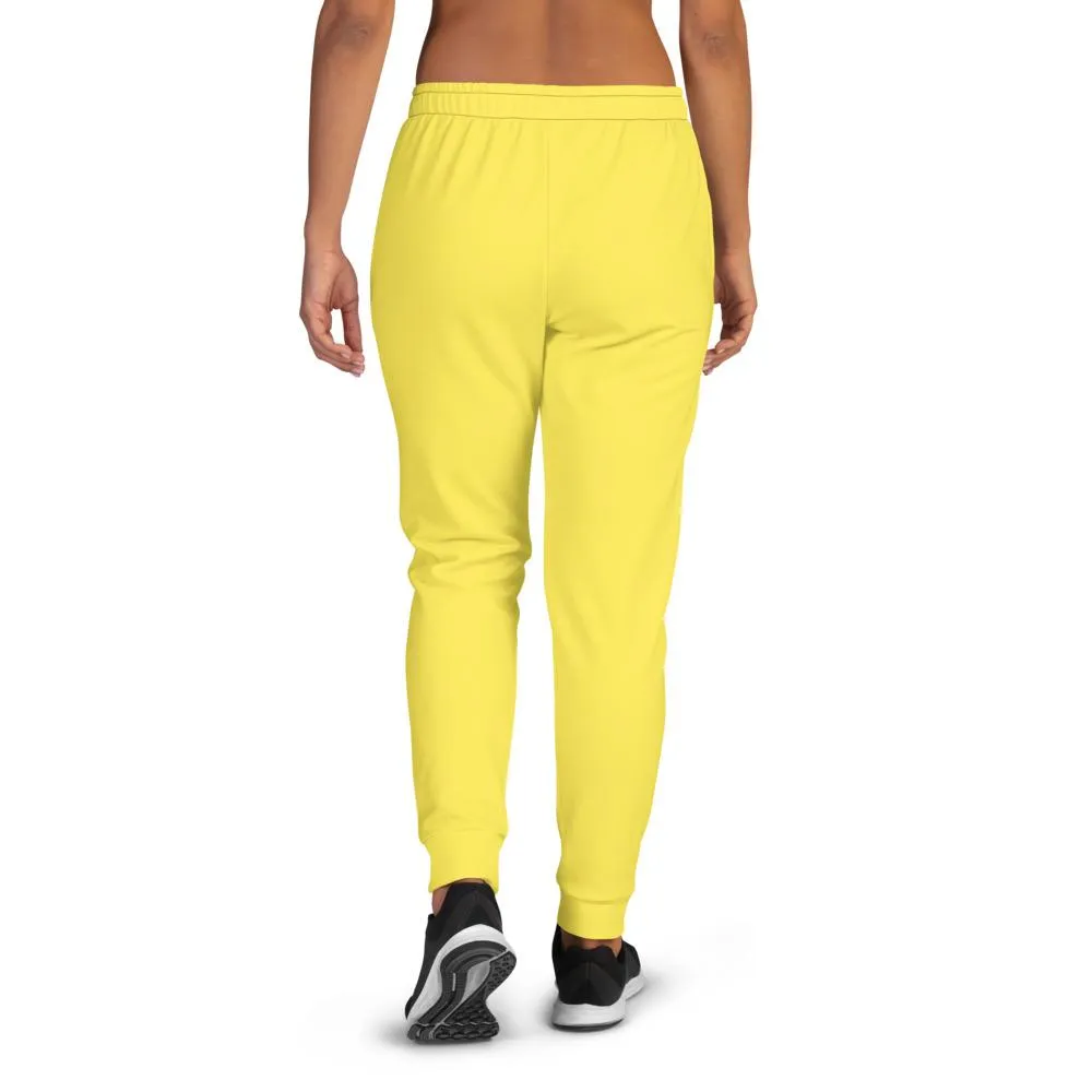 Women's Joggers, Solid Yellow - Fade Resistant