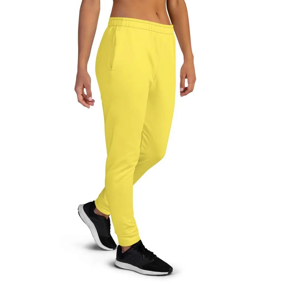 Women's Joggers, Solid Yellow - Fade Resistant