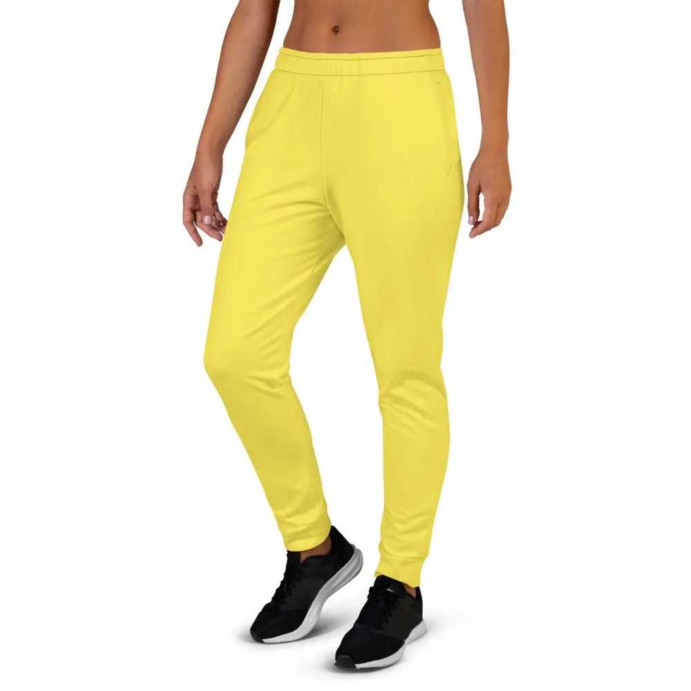 Women's Joggers, Solid Yellow - Fade Resistant