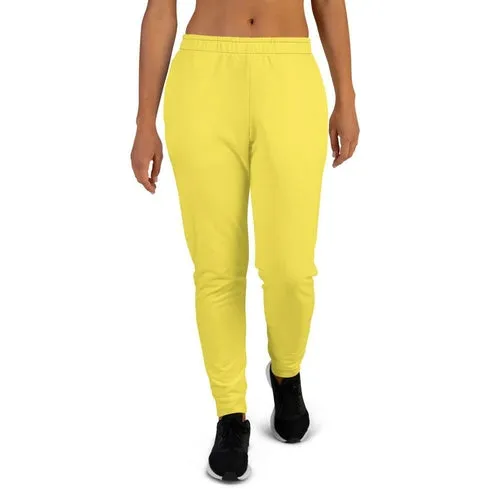 Women's Joggers, Solid Yellow - Fade Resistant