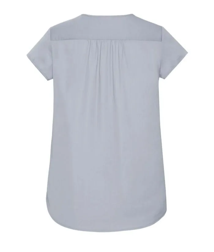 Womens Kayla V-neck Pleat Blouse