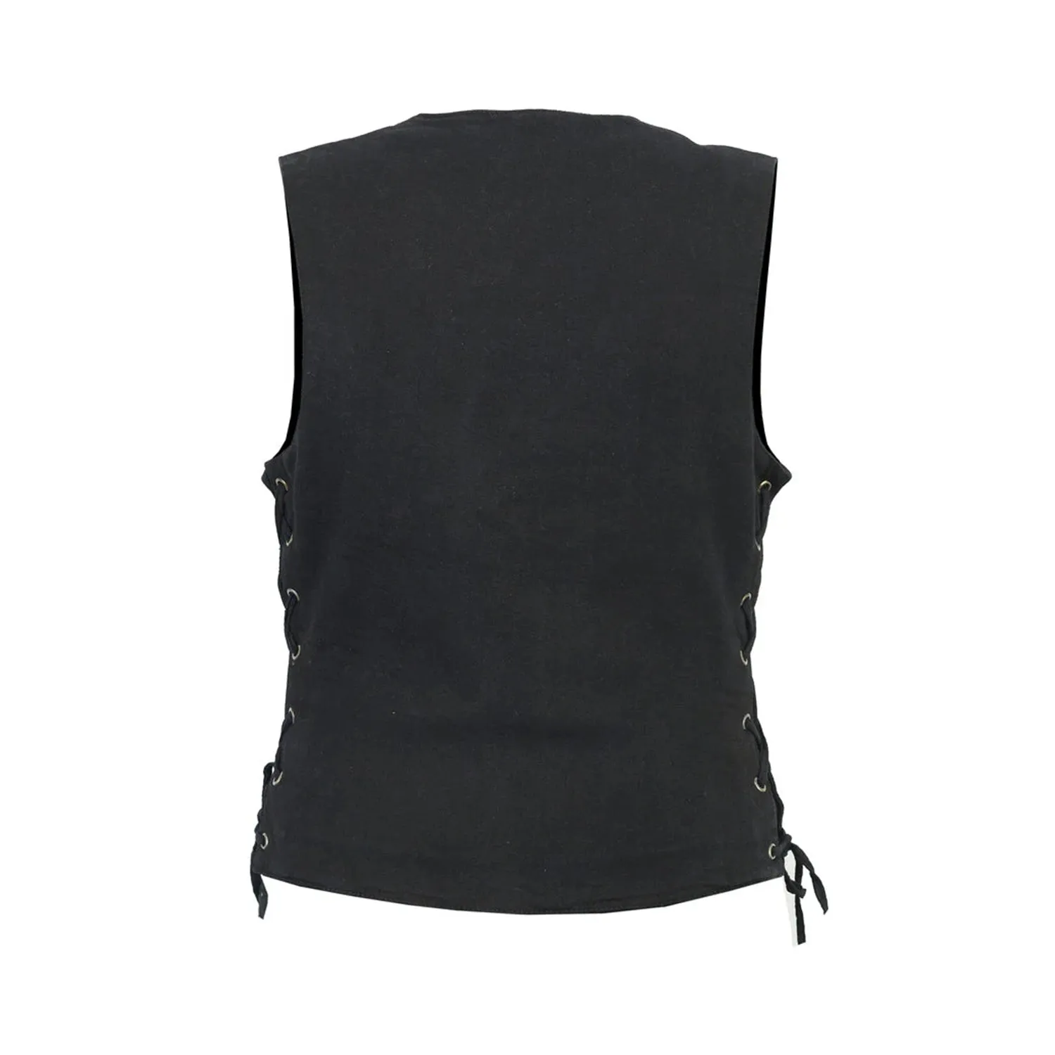 Women's Single Back Panel Concealed Carry Denim Vest