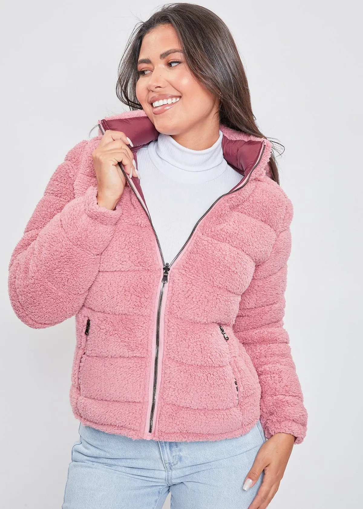 Women's Winter Poodle Fur Reversible Jacket