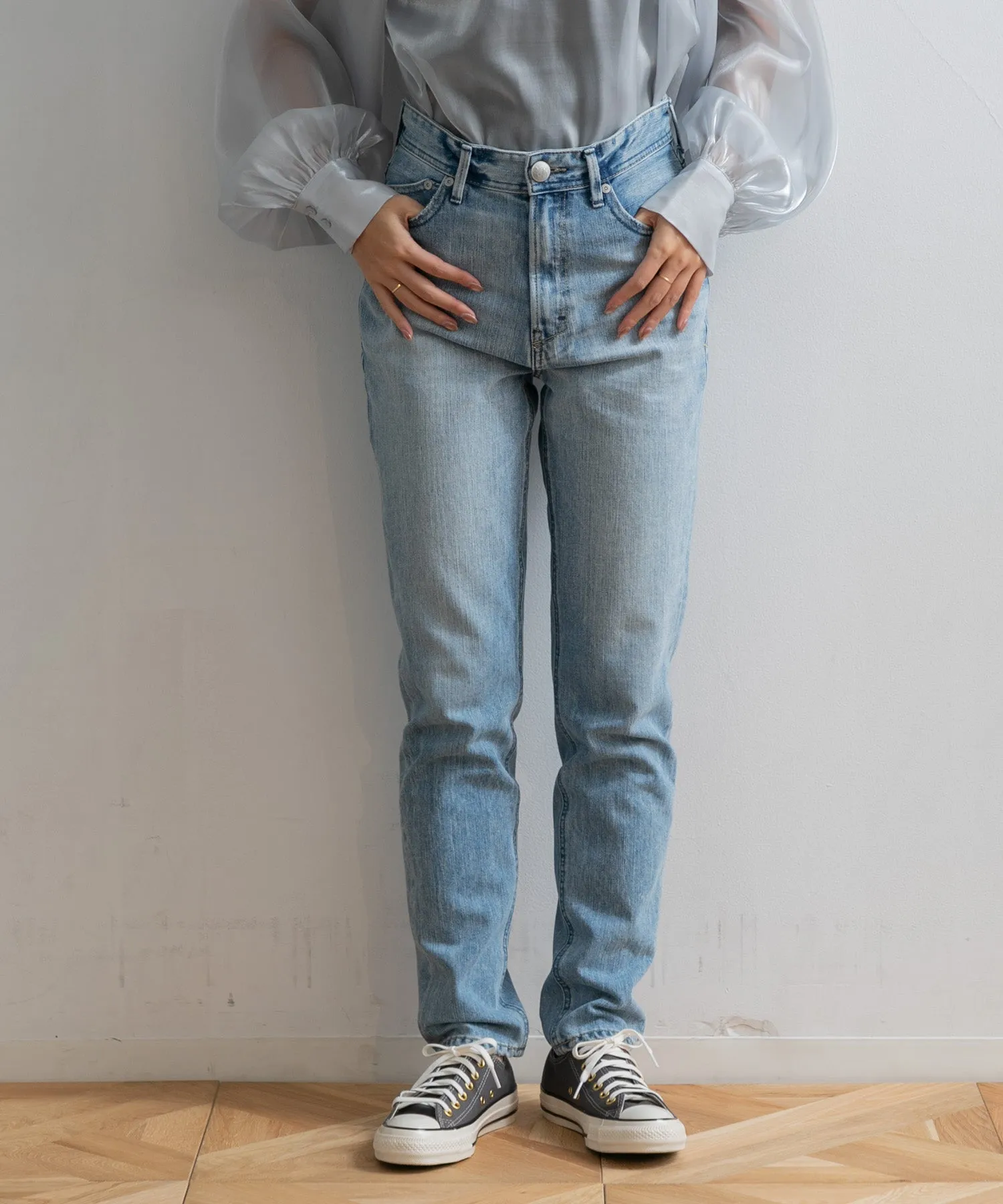 【WOMEN】YANUK ハイウエスト スリムテーパード RUTH TDS Trick Denim